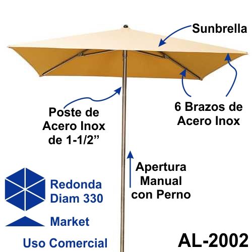 Maxima - Sombrillas - FIBERLAND